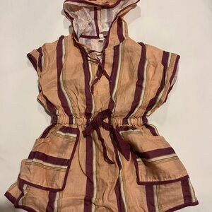 Zimmermann Peach and Plum Striped Dress